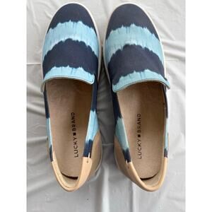 Lucky Brand Women's Blue Tie Dye Slip-On Sneakers - Size 8.5